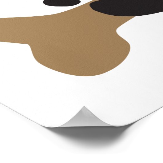 Poster Os de chien et Empreinte de patte (Coin)