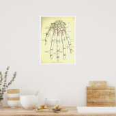 Poster Os humains vintages de la main (Cuisine)