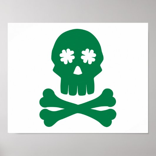Poster os shamrocks du crâne irlandais (Devant)