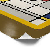 Poster OSAKA central map Piet Mondrian style (Coin)