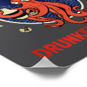 Poster Osaka Dontnburi Drunken Octopus Vintage Japanese S (Coin)