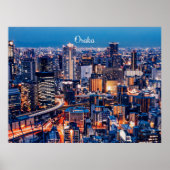 Poster Osaka, Japan cityscape (Devant)