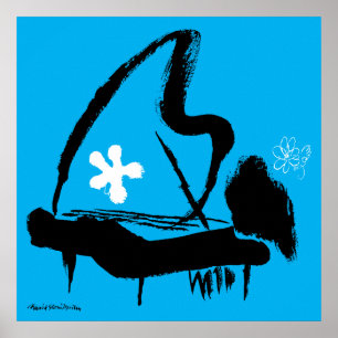 Poster Oscar Peterson Illustrated Jazz Vintage