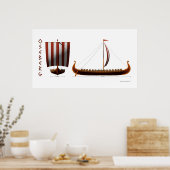 Poster Oseberg Viking Ship (Cuisine)