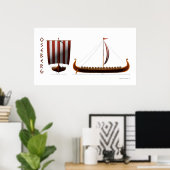 Poster Oseberg Viking Ship (Bureau à domicile)