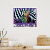 Poster Osez être différent Baby Zebra Design par GG Burns (Cuisine)