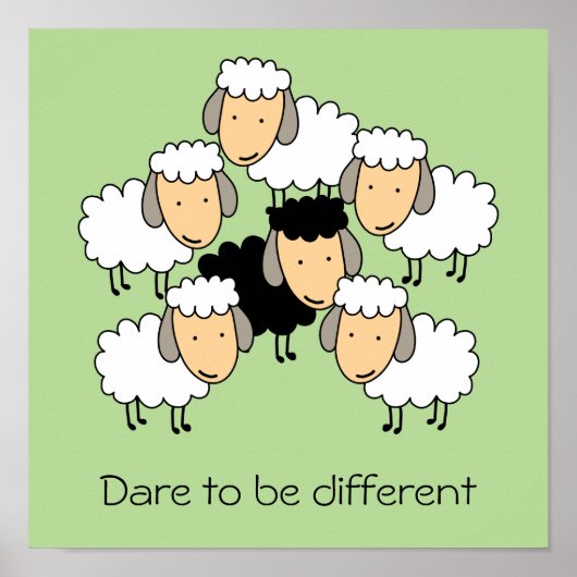 Poster Osez être différent Mouton noir (Devant)