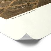 Poster Oshkosh, WI Carte Panoramique - 1887 (Coin)