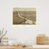 Poster Oshkosh, WI Carte Panoramique - 1887 (Cuisine)