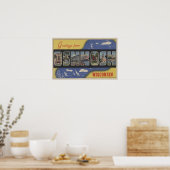 Poster Oshkosh, Wisconsin - Scènes de grandes lettres (Cuisine)