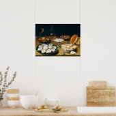 Poster Osias Beert les plats de l'Aîné avec huîtres, frui (Cuisine)