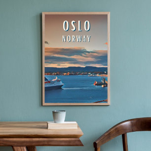 Poster Oslo, la ville de la culture scandinave