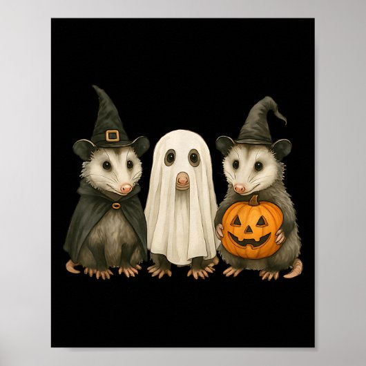 Poster Ossum Halloween Ssum Witch Ghost Pumpkin (Devant)