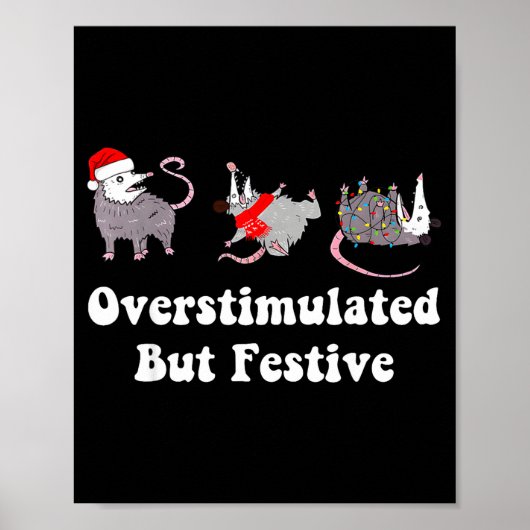 Poster Ossum Overstimulated But Festive Christmas Men Wom (Devant)