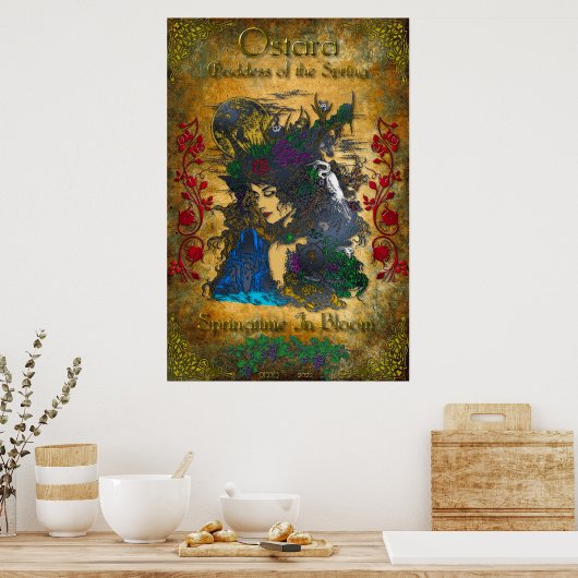 Poster Ostara déesse du printemps (Cuisine)