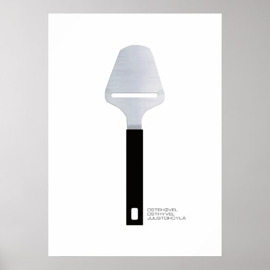 Poster Ostehøvel, Osthyvel, Juustohöylä aka Cheese slicer (Devant)