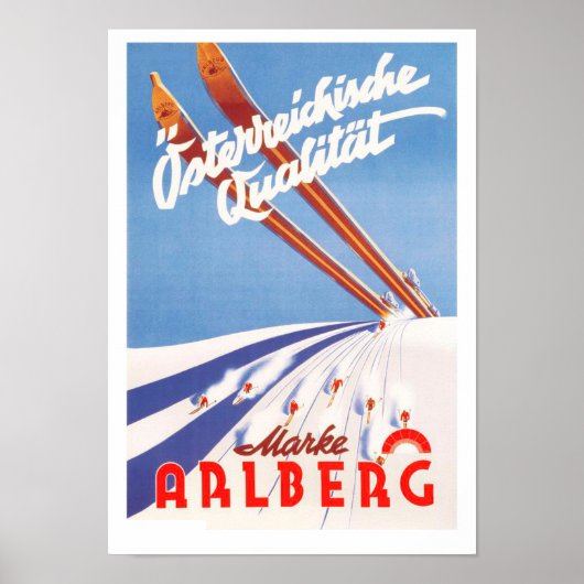 Poster " Österreich : 1935 - Ski Vintage Kaestle Werbe (Devant)