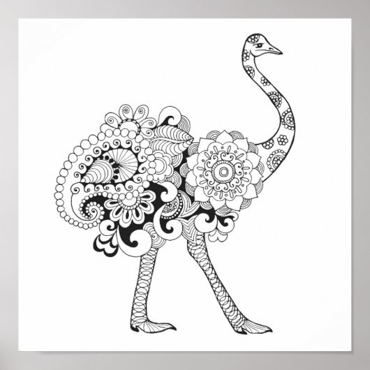 Poster Ostrich inspiré 2 (Devant)