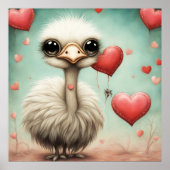 Poster Ostrich Love 3 (Devant)