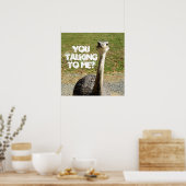 Poster Ostrich Tu Me parles ? (Cuisine)