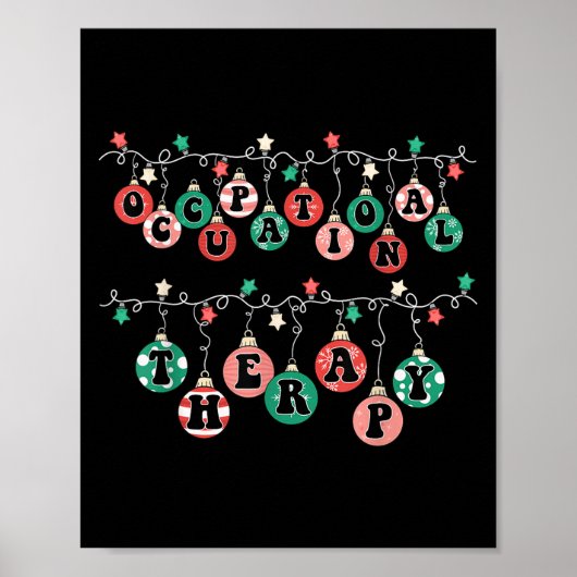 Poster Ot Christmas Occupational Therapy Therast Ot Merry (Devant)