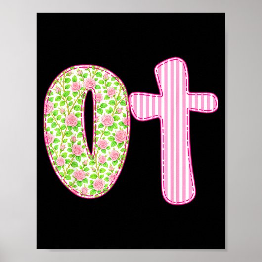 Poster Ot Preppy Occupational Therapy, Boho Cota Girly Co (Devant)