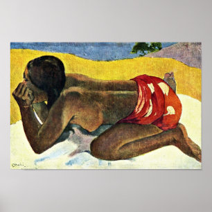 Poster Otahi Allein Par Gauguin Paul (Meilleure Qualité)