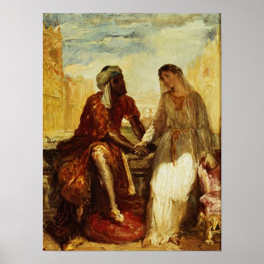 Poster Othello et Desdia à Venise, 1850 (Devant)