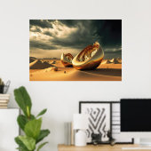 Poster Otherworld Relics – Surreal Desert Sculpture (Bureau à domicile)