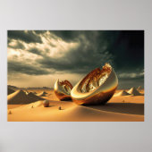 Poster Otherworld Relics – Surreal Desert Sculpture (Devant)