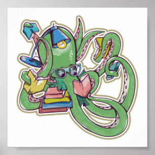 Poster Otopus Lecture des livres