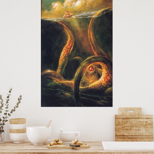 Poster Otopus monstre (Cuisine)