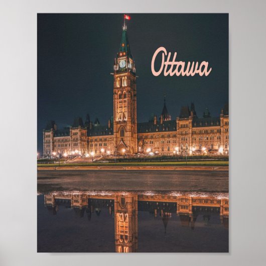 Poster Ottawa Canada Colline du Parlement (Devant)