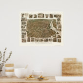 Poster Ottawa, ON, Canada Carte panoramique - 1895 (Cuisine)