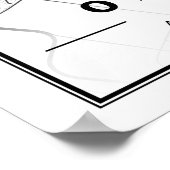 Poster Ottawa Ontario Canada Carte de la ville de voyage (Coin)