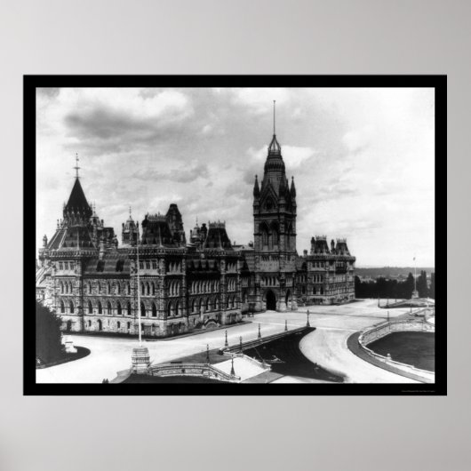 Poster Ottawa Parlement du Canada Bâtiments 1922 (Devant)