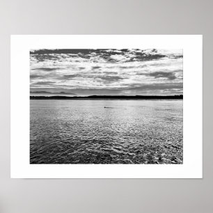 Poster Otter dans la distance Photographie noir et blanc