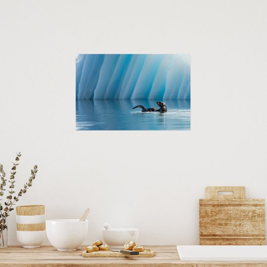 Poster Otter de mer joueuse (Cuisine)
