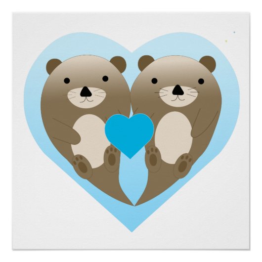 Poster Otter Love (Devant)