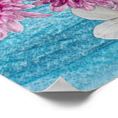 Poster Otter Nager dans les fleurs (Coin)