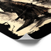 Poster Otter Samurai Retro Ufo Japanese Warrior Art Graph (Coin)