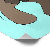 Poster Otter tenant les mains Imprimer mignon Otter Art N (Coin)
