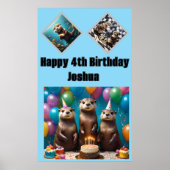 Poster Otter Triplets Anniversaire, (Devant)