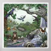 Poster "Otter Twin Magic" — avec bordure (Devant)