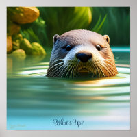 Otterly Adorable - Imaginaire de l'IA Imprimer Art