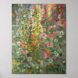 Poster Otto Stark - Hollyhocks