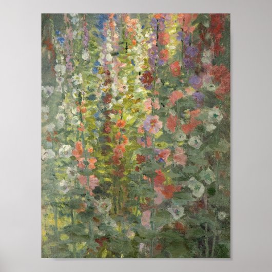 Poster Otto Stark - Hollyhocks (Devant)