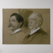 Poster Otto von Bismarck et son Fils Herbert (Devant)