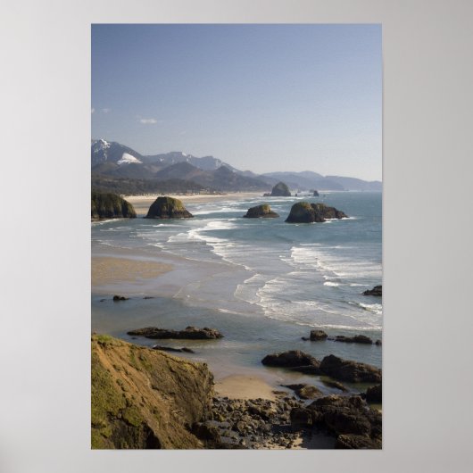 Poster OU, côte de l'Oregon, Ecola State Park, vue de (Devant)