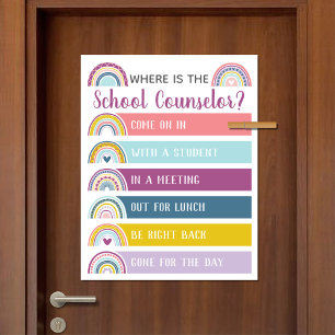 Poster Où est la porte du bureau du conseiller scolaire S